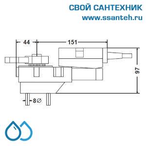 10352 Honeywell M6422L1003 Электропривод для заслонки регулирующей, 3-pt, 230Vac, 40Нм, 1,5 мин., IP54