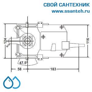 10352 Honeywell M6422L1003 Электропривод для заслонки регулирующей, 3-pt, 230Vac, 40Нм, 1,5 мин., IP54