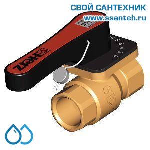 14532 HERZ 1211702 Кран двухходовой регулирующий равнопроцентный с рукояткой, РN 40, 3/4", Kvs 8 м3/час, 110°С, с рукояткой