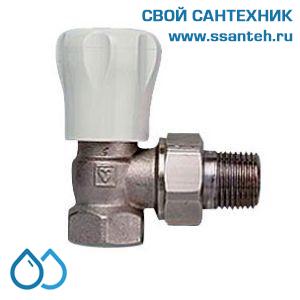 15335 HERZ 1552421 Клапан ручной радиаторный угловой, 1/2", Kvs 3,0 м3/час, PN 10 бар, 110°C, с точной предварительной настройкой.