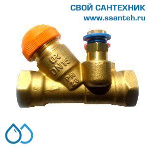 16071 HERZ 1721759 Клапан балансировочный и регулирующий, DN15 MF, 1/2" Rp, PN10, Kvs 0,9 м3/час, 110°С, V