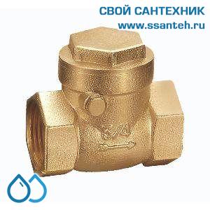 19311 Клапан обратный горизонтальный лепестковый латунный, PN16, 1 1/4"