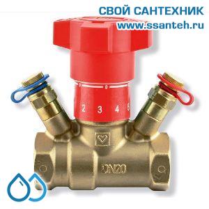 23773 HERZ 1421776 Клапан балансировочныйс измерительными клапанами, DN50, 2", PN25, Kvs 17,16 м3, -20...+110°С,  Штремакс-GN